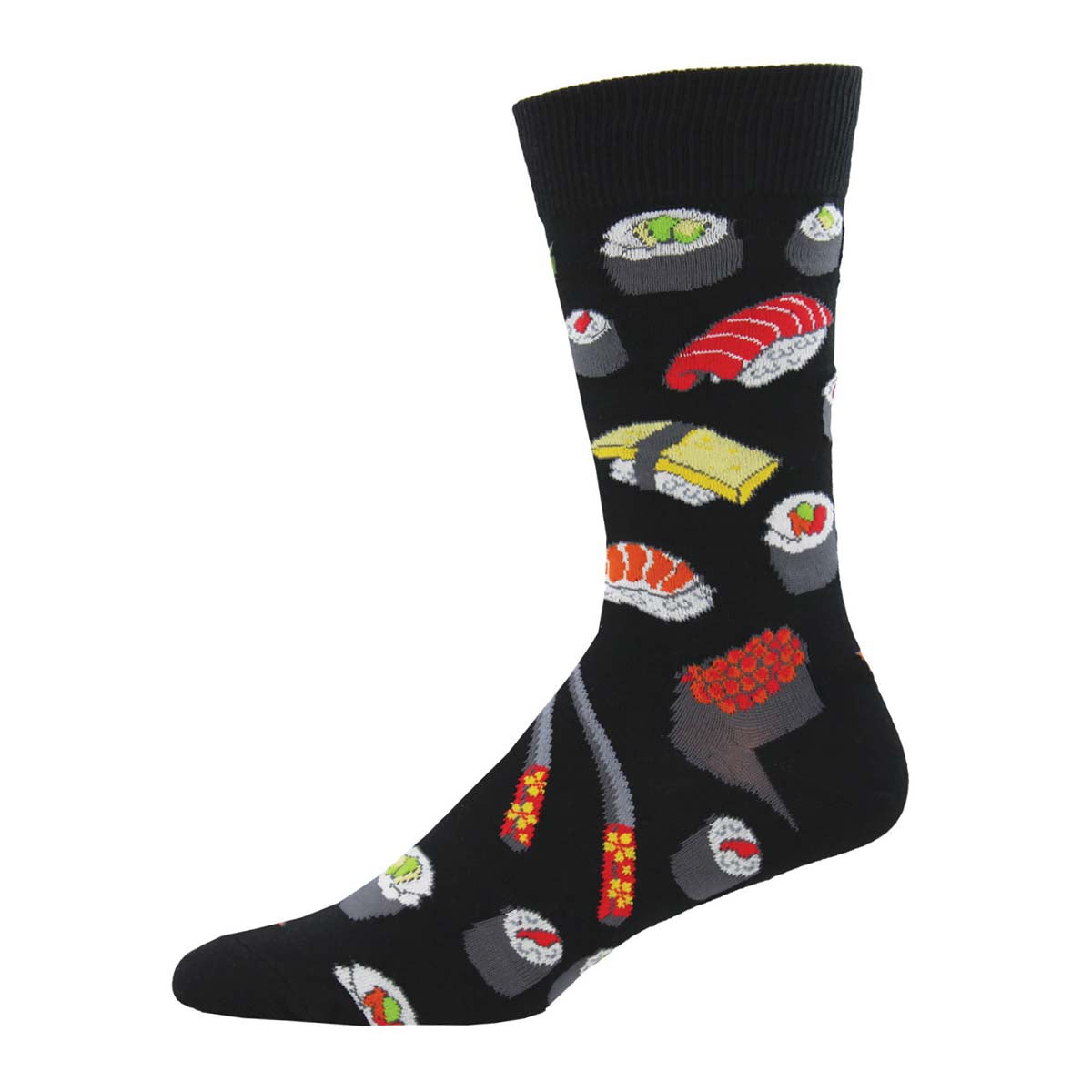 Socksmith black sushi socks with rolls and chopsticks